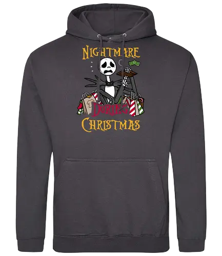Christmas Nightmare! - the-nightmare-before-christmas, nightmare-before-christmas, xmas, christmas, shopping, stress, funny, tim-burton - Standard Hoodie