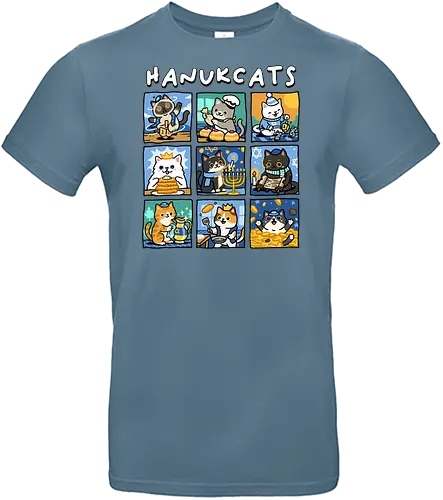 Hanukcats - hanukkah, cat, cats, christmas, dreidel, hannukah, hebrew, holidays, jew, jewish, kitten, kitty, menorah, winter, xmas - Standard T-Shirt