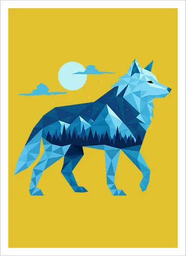 Geometric Arctic Wolf