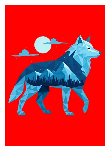 Geometric Arctic Wolf