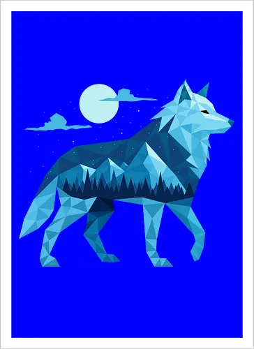 Geometric Arctic Wolf