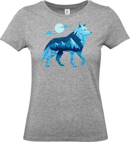 Geometric Arctic Wolf - Standard T-Shirt (Women)