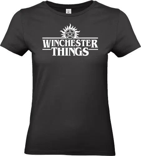 Winchester Things - winchester, Paranormal, show, tv, stranger, parody, evil, magic, demonigote - Standard T-Shirt (Women)