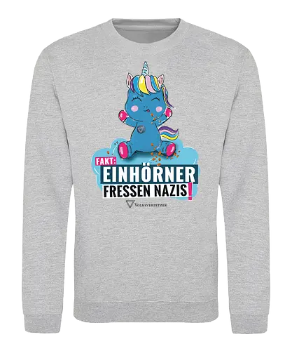 Einhorn - schwarz - Sweatshirt