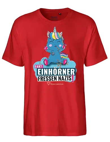 Einhorn - weiß - Fairtrade T-Shirt