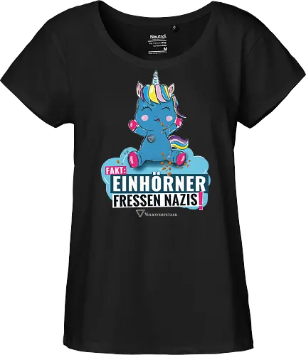 Einhorn - weiß - Fairtrade Girl Shirt