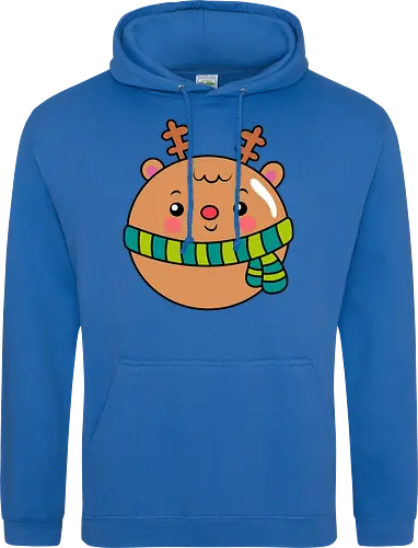 Cute Round Deer in Scarf 