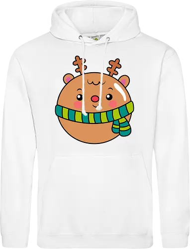 Cute Round Deer in Scarf 