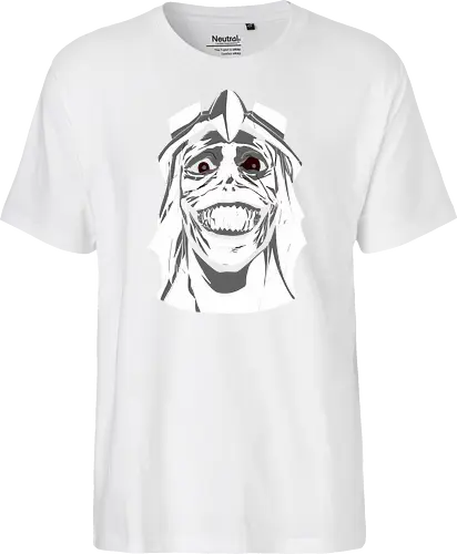  Smiling Statue of Fear - Solo Leveling, God Statue, D-Rank Dungeon, manhwa, anime, fear, sinister smile, haunting, Jinwoo, antagonist, fan art, t-shirt design, art print, cool graphic, dark fantasy, iconic monster - Fairtrade T-Shirt