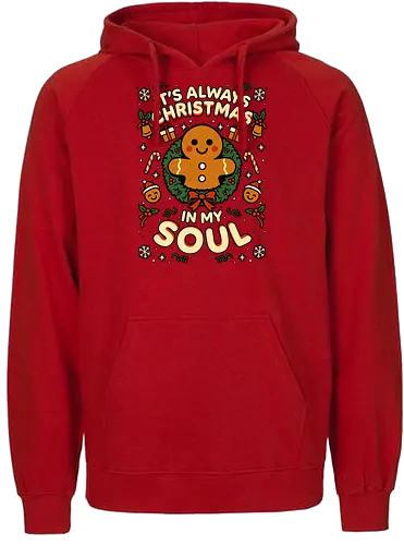 Christmas Soul Gift - Christmas, Christmas Vacation, Christmas Lights, Fun, Funny, Winter, Snow, Holiday, Happy Holidays, Holidays, Santa Claus, Santa, North Pole, Jolly, Cute, Gifts, Gift, Gingerbread Man, Gingerbread, Wreath, Candy Cane, Ornament, Ornaments, Mistletoe, Soul, Happy - Fairtrade Hoodie