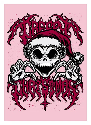 Creepy Christmas Skeleton Spooky 