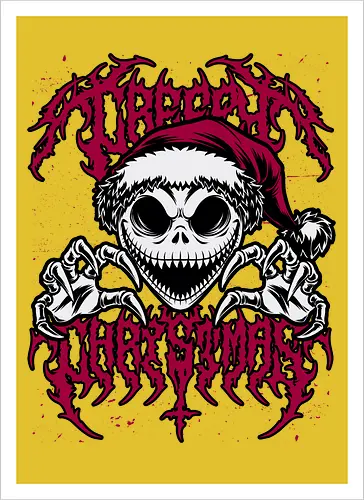 Creepy Christmas Skeleton Spooky 