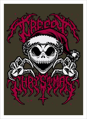 Creepy Christmas Skeleton Spooky 