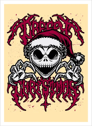 Creepy Christmas Skeleton Spooky 