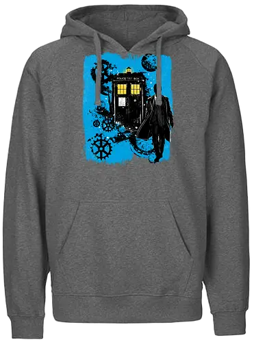 The doctor and the time machine - tardis, dr who, Doctor, time machine, time and space machine, TV, scifi - Fairtrade Hoodie