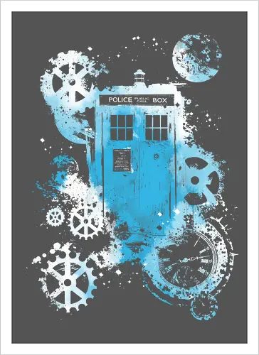 Time and space machine - Doctor, dr who, tardis, TV, TV show, pop culture, scifi - Artprint