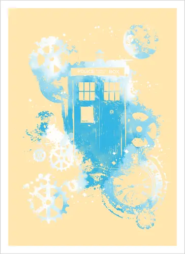 Time and space machine - Doctor, dr who, tardis, TV, TV show, pop culture, scifi - Artprint