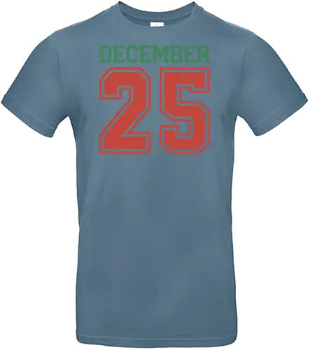  December 25th: Game Day - December 25th, Christmas, vintage sports, collegiate design, distressed graphic, retro holiday, athletic jersey, minimalist Christmas, festive apparel, t-shirt design, art print, holiday numbers, Christmas countdown - Standard T-Shirt