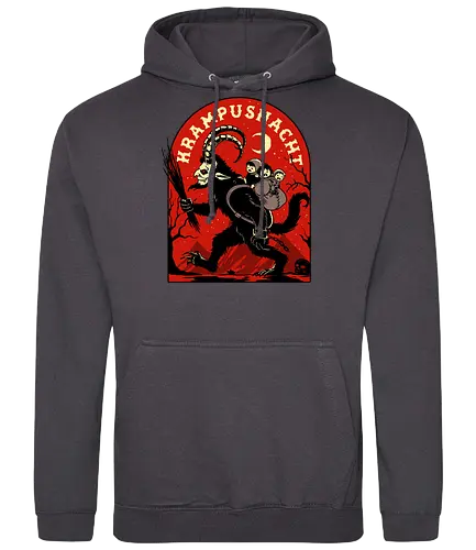 Krampusnacht - krampus, christmas, creepy, demon, devil, goat, goth, horror, krampusnacht, monster, merry christmas, scary, xmas, yule, yuletide - Standard Hoodie