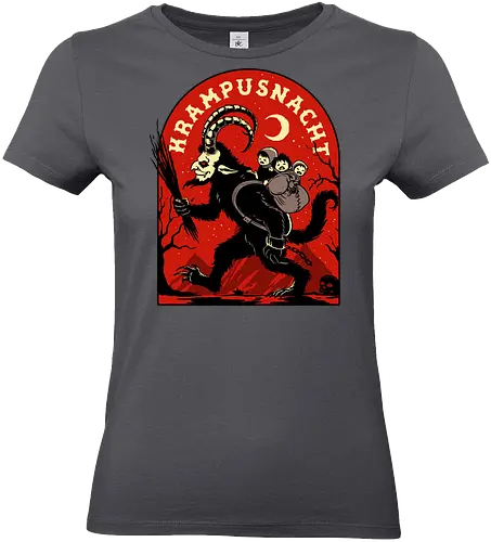 Krampusnacht - krampus, christmas, creepy, demon, devil, goat, goth, horror, krampusnacht, monster, merry christmas, scary, xmas, yule, yuletide - Standard T-Shirt (Women)
