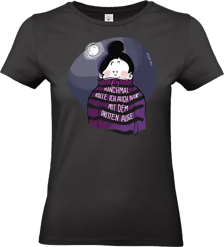 Drittes Auge - Ringelpullisprüche, Ringeldinger, streifenweise, Spruch, Weisheit, Motivation, Ringelpulli, SprücheShirt, Cartoon Illustration, Spiritualität, Statement, Handgezeichnet, Humor, Selbstironie, Streifenpulli, Spruchshirt, deutsch - Standard T-Shirt (Women)