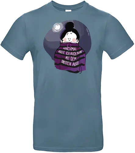 Drittes Auge - Ringelpullisprüche, Ringeldinger, streifenweise, Spruch, Weisheit, Motivation, Ringelpulli, SprücheShirt, Cartoon Illustration, Spiritualität, Statement, Handgezeichnet, Humor, Selbstironie, Streifenpulli, Spruchshirt, deutsch - Standard T-Shirt