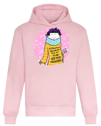 Aufräumen muss man erst, wenn das WLan nicht mehr durchkommt - Ringelpullisprüche, Ringeldinger, Pubertät, Teenie, Alan, Aufräumen, streifenweise, Spruch, Weisheit, Motivation, Ringelpulli, SprücheShirt, Cartoon Illustration, Statement, Handgezeichnet, Humor, Selbstironie, Streifenpulli, Spruchshirt, deutsch - Heavyweight Hoodie