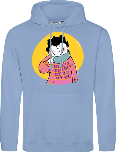 Guck mal.. - Ringelpullisprüche, Ringeldinger, streifenweise, Spruch, Weisheit, Motivation, Ringelpulli, SprücheShirt, Cartoon Illustration, Statement, Handgezeichnet, Humor, Selbstironie, Streifenpulli, Spruchshirt, deutsch - Standard Hoodie