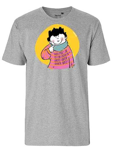 Guck mal.. - Ringelpullisprüche, Ringeldinger, streifenweise, Spruch, Weisheit, Motivation, Ringelpulli, SprücheShirt, Cartoon Illustration, Statement, Handgezeichnet, Humor, Selbstironie, Streifenpulli, Spruchshirt, deutsch - Fairtrade T-Shirt