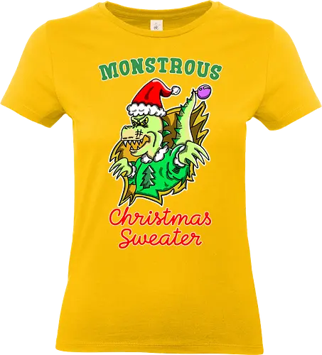 Lustiges Monster Hässlicher Weihnachts-Dino - Weihnachtsdesign, Dinosaurier, Dino Monster, Lustiger Dino, Weihnachtsmonster, Wintermotiv, Weihnachtszeit, Festliches Design, Humor Weihnachten, Ugly Christmas Style, Monsterfigur, Niedlicher Dino, Winterspaß, Feiertagsmotiv, Skurriles Design, Cartoon Dinosaurier, Witzige Illustration, XMAS Monster, Weihnachtslook, Winterpullover Stil, Weihnachtshumor, Ugly Sweater Optik, Lustige Kreatur, Festliche Grafik, Geschenkidee - Standard T-Shirt (Women)