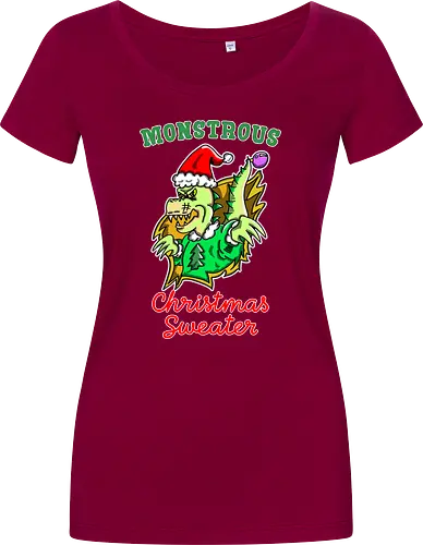 Lustiges Monster Hässlicher Weihnachts-Dino