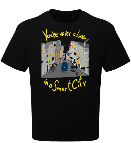 You're never alone in a Smart City, helle Schrift