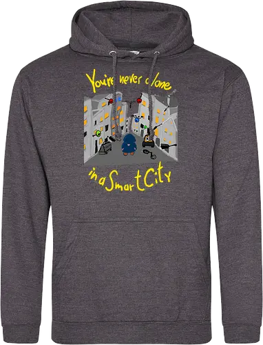 You're never alone in a Smart City, helle Schrift