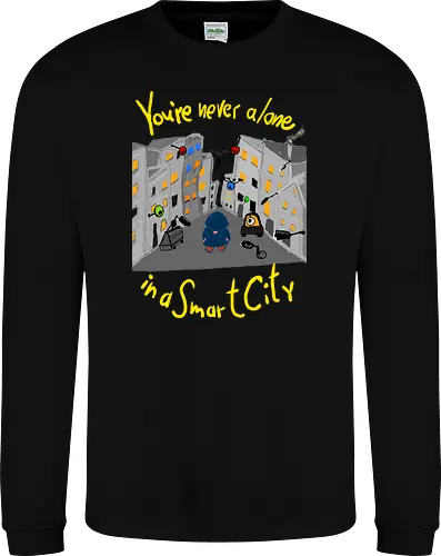 You're never alone in a Smart City, helle Schrift