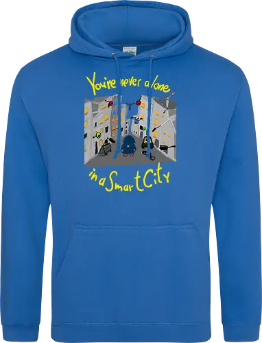 You're never alone in a Smart City, helle Schrift