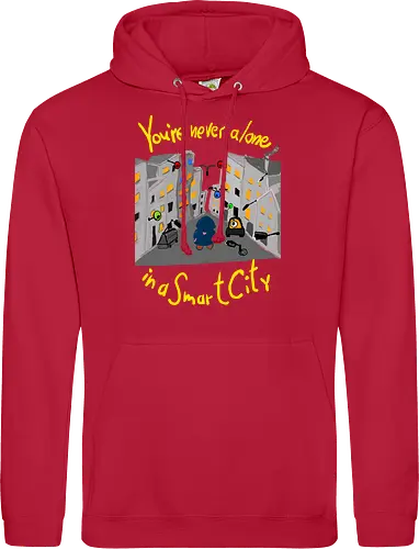 You're never alone in a Smart City, helle Schrift