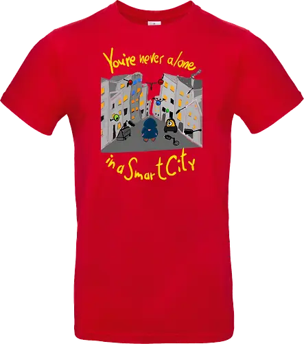 You're never alone in a Smart City, helle Schrift