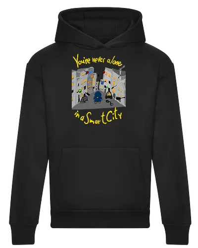 You're never alone in a Smart City, helle Schrift