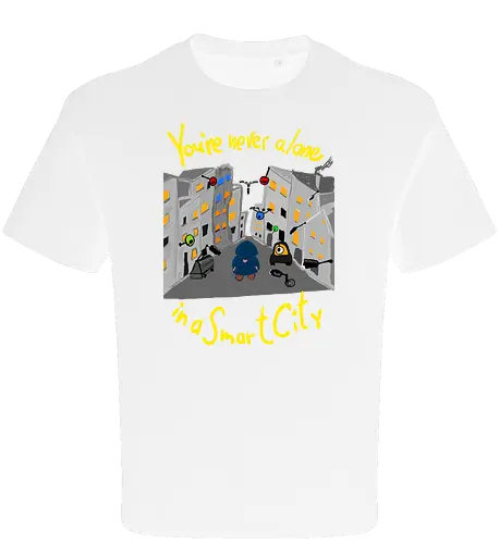 You're never alone in a Smart City, helle Schrift