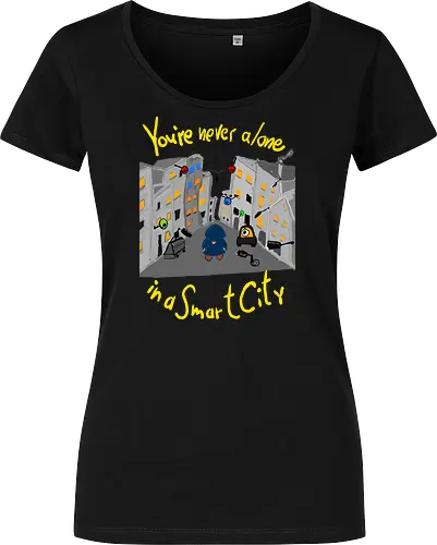 You're never alone in a Smart City, helle Schrift