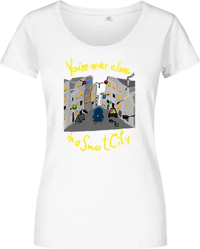 You're never alone in a Smart City, helle Schrift