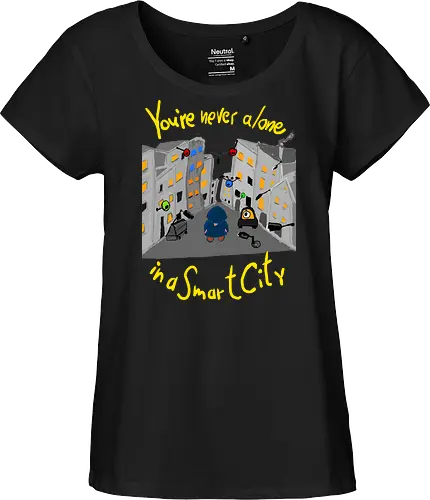 You're never alone in a Smart City, helle Schrift