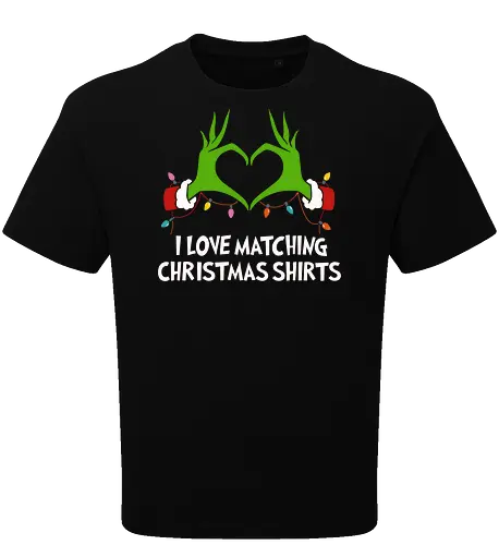 Grinch Heart: Matching Christmas Shirts