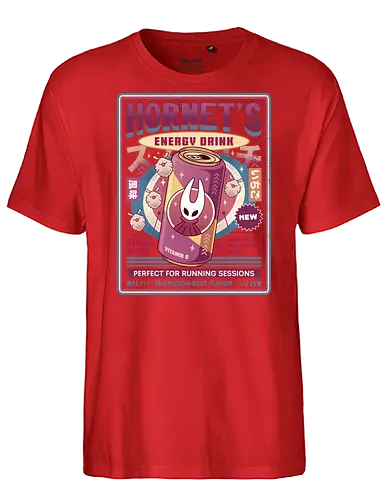 Pharloom Energy Drink Vintage - Bug Knight, silksong, hallownest, the knight, hollow, hornet, indie game, gamer, gaming, video game, lost fleas, pale king, grub, sherma, shade - Fairtrade T-Shirt