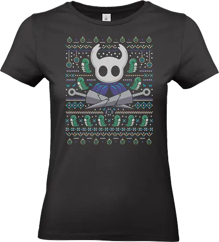 Hallownest Grubs Ugly Sweater - Bug Knight, hallownest, the knight, hollow, knight, hornet, indie game, shade, gamer, gaming, video game, silksong, pale king, grub, ugly christmas sweater - Standard T-Shirt (Women)