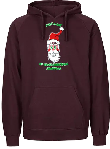 Ich kassiere bei deinem Weihnachtseinkauf mit Hässliche Weihnachten - sarkastische weihnachten, weihnachtshumor, lustiger santa, sarkastischer santa, weihnachtseinkauf witz, feiertagssarkasmus, santa bekommt anteil, weihnachtsgeld witz, schwarzer weihnachtshumor, einkaufschaos, festtags­sarkasmus, santa provision, weihnachtsgier witz, zynische weihnachten, shoppingwahnsinn, anti-weihnachten humor, santa attitüde, feiertagsironie, sarkastische geschenke, frecher weihnachtsspruch, weihnachten für erwachsene, santa profit scherz, schnippische weihnachten, weihnachtskonsum kritik, witziges weihnachtsmotiv - Fairtrade Hoodie