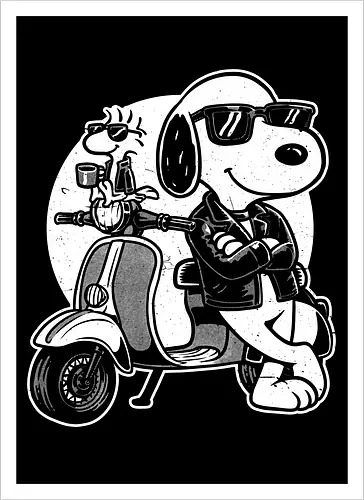 Cool Beagle Biker