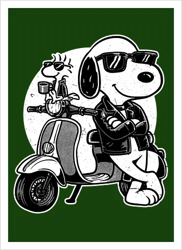 Cool Beagle Biker