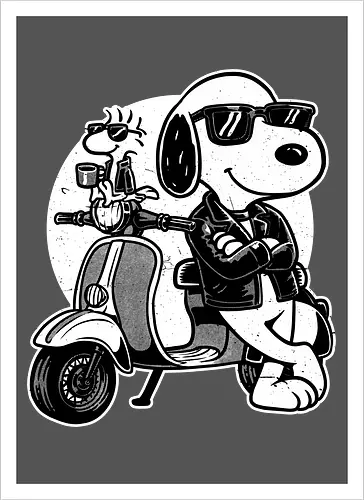 Cool Beagle Biker