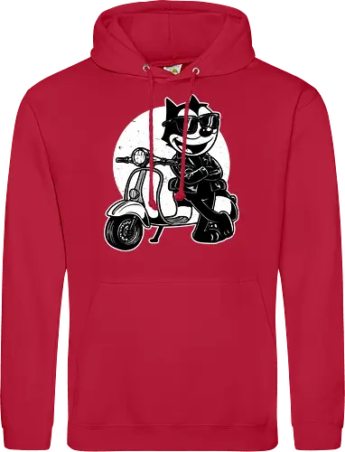 Cool Black Cat Biker